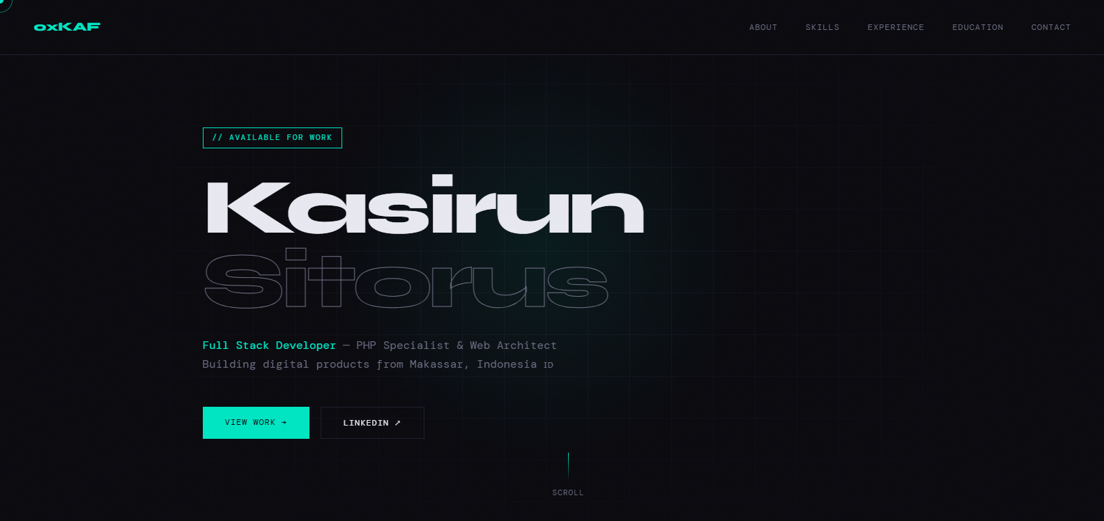 Template Portofolio Dark Tency